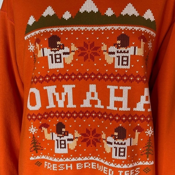 Fresh Brewed Tees Omaha Football Sweatshirt Sz L - Picture 3 of 5